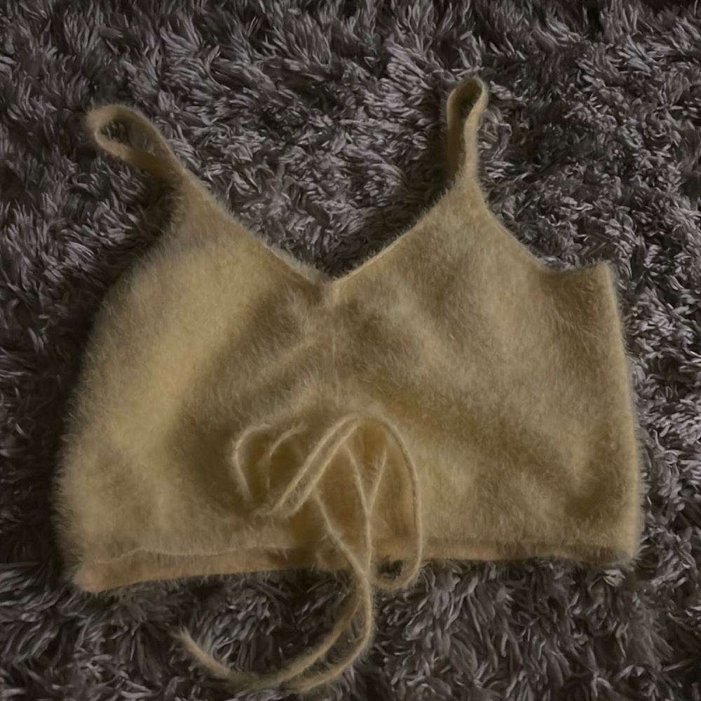 Fuzzy crop top